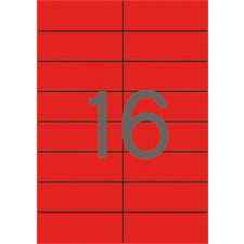 APLI Etikett, 105x37 mm, színes, apli, piros, 320 etikett/csomag 01597 etikett