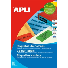 APLI Etikett, 105x37 mm, színes, APLI, sárga, 480 etikett/csomag etikett