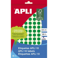 APLI Etikett, 10 mm kör, kézzel írható, színes, apli, zöld, 1008 etikett/csomag 2733 etikett