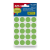 APLI Etikett, 19 mm kör, kézzel írható, színes, APLI, zöld 100 etikett/csomag