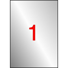 APLI Etikett, 210x297 mm, poliészter, időjárásálló, APLI, ezüst, 20 etikett/csomag etikett