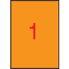 APLI Etikett, 210x297 mm, színes, APLI, neon narancs, 100 etikett/csomag