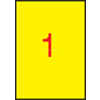 APLI Etikett, 210x297 mm, színes, APLI, sárga, 100 etikett/csomag