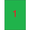 APLI Etikett, 210x297 mm, színes, APLI, zöld, 100 etikett/csomag
