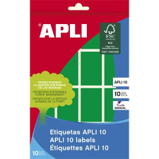 APLI Etikett, 25x40 mm, kézzel írható, színes, kerekített sarkú, apli, zöld, 128 etikett/csomag 02757 etikett
