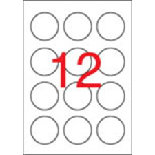 APLI Etikett, 60 mm kör, fehér, APLI, 1200 etikett/csomag etikett