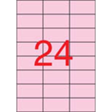 APLI Etikett, 70x37 mm, színes, APLI, pasztell rózsaszín, 480 etikett/csomag etikett