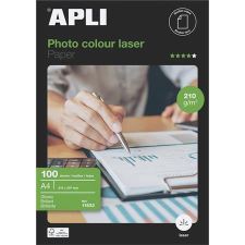 APLI Fotópapír, lézer, A4, 210 g, fényes, kétoldalas, APLI &quot;Premium Laser&quot; fotópapír