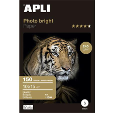  APLI Fotópapír, tintasugaras, 10x15 cm, 240 g, fényes, APLI &quot;Photo Bright&quot; fotópapír