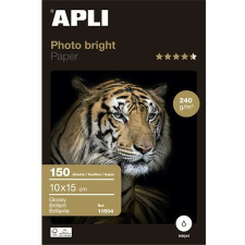 APLI Fotópapír, tintasugaras, 10x15 cm, 240g, fényes, APLI "Photo Bright" fotópapír