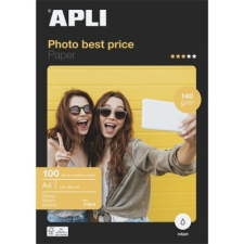 APLI Fotópapír, tintasugaras, A4, 140 g, fényes, APLI "Best Price" fotópapír