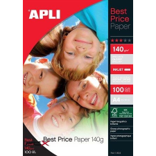 APLI Fotópapír, tintasugaras, A4, 140 g, fényes, APLI &quot;Best Price&quot; fotópapír