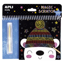 APLI Magic Scratch Winter Varázsfüzet téli mintákkal kreatív és készségfejlesztő