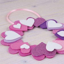 APLI Moosgumi, öntapadó, szívek, APLI Kids "Eva Sheets", vegyes színek party kellék