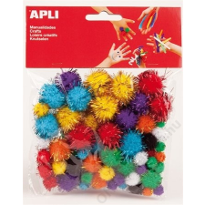 APLI Pom-pom, csillogó, APLI Creative, vegyes színek (LCA13062) dekorációs kellék