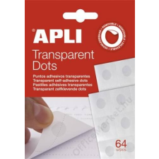 APLI Ragasztókorong, eltávolítható, APLI Transparent Dots, átlátszó (LCA12871) ragasztóanyag