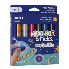 APLI Tempera kréta készlet, APLI Kids &quot;Color Sticks Metallic&quot;, 6 különböző metál szín tempera