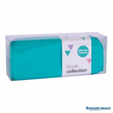 APLI Tolltartó, cipzáras, szilikon, APLI "Nordik", türkizkék tolltartó