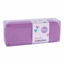 APLI Tolltartó, cipzáras, szilikon, APLI "Nordik", lila tolltartó