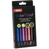 APLI Zseléstoll, akril tintával, 0,7 mm, nyomógombos, APLI "Color Click", tavaszi színek, 6 különböző szín, (6 db) (20645)