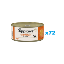Applaws Cat Csirkemell sütőtökkel húslevesben 72x156 g macskaeledel