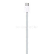 Apple 1m Type C apa-apa szőtt borítású fehér kábel (MQKJ3ZM/A) kábel és adapter