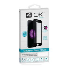 Apple 4-OK képernyővédő üveg (3D full glue, íves, teljes felületén tapad, tok barát, karcálló, 9H) FEKE... mobiltelefon kellék