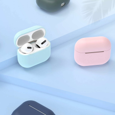 Apple AirPods 3 puha szilikon fülhallgató tok sötétkék (C tok) fülhallgató, fejhallgató tok