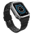 Apple Apple Watch 4-6 / SE (44mm) / 7 (45mm) Protect Strap Band okosóra szíj ütésálló tokkal, Fekete