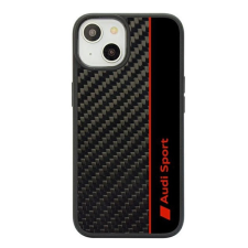 Apple Audi Carbon Fiber Stripe iPhone 13 / 14 / 15 tok, fekete / piros tok és táska