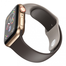 Apple Dotfes S03 Apple Watch 44mm okosóra barna + szürke szilikon szíj (M/L méret) okosóra kellék