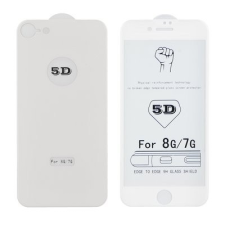 Apple Full glue iPhone 8 Plus (5,5&quot;) fehér hajlított 5D előlapi + hátlapi üvegfólia mobiltelefon kellék