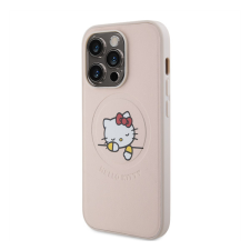 Apple Hello Kitty PU Kitty Asleep Logo Apple Iphone 15 Pro MagSafe hátlap tok, rózsaszín tok és táska