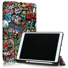  Apple iPad Pro 12.9 (2020), mappa tok, Apple Pencil tartóval, graffiti minta, Smart Case, Wooze New Style Trifold Case, színes (110881) tablet tok