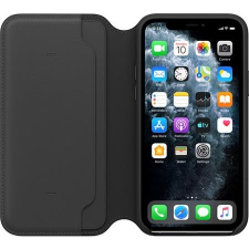 Apple iPhone 11 Pro fekete bőr oldalra nyíló tok (MX062ZM/A) tok és táska