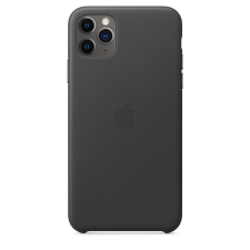 Apple iPhone 11 Pro Max gyári Bőrtok - Fekete tok és táska