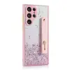  Apple iPhone 11 Pro, Szilikon tok, közepesen ütésálló, kézpánttal, színátmenetes, csillogó minta, Wooze Strap Star, mintás/rózsaszín