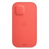 Apple iPhone 12/12 Pro MagSafe-rögzítésű bebújtatós bőr tok, pink citrus