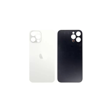 Apple iPhone 12 Pro, Akkufedél + ragasztó, (nagy lyukú verzió), fehér (OEM) mobiltelefon, tablet alkatrész