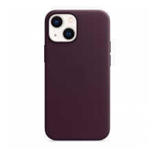 Apple iPhone 13 mini MagSafe-rögzítésű bőr tok, sötét meggypiros tok és táska