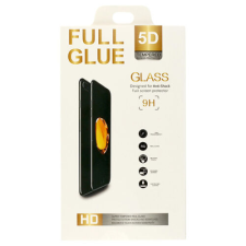 Apple iPhone 13 Pro Max, Kijelzővédő fólia, (ütésálló) Full Glue 5D, fekete mobiltelefon kellék