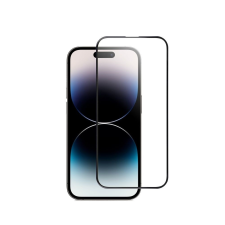 Apple iPhone 14 Pro 5D FEKETE TELJES KÉPERNYŐS FULL SCREEN HAJLÍTOTT tempered glass kijelzőfólia kijelzővédő védőfólia karcálló kijelzős mobiltelefon kellék