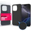  Apple iPhone 14 Pro, Szilikon tok, közepesen ütésálló, Magsafe töltővel kompatibilis, karbon minta, Xprotector CarbonSkin, fekete