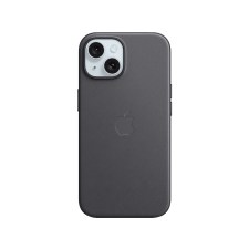 Apple iPhone 15 MagSafe rögzítésű FineWoven szövettok, fekete (MT393ZM/A) tok és táska