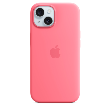 Apple iPhone 15 MagSafe-rögzítésű szilikontok - Rózsaszín mobiltelefon kellék