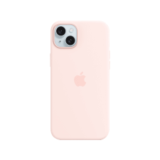 Apple iPhone 15 Plus MagSafe rögzítésű szilikon tok, világos rózsaszín (MT143ZM/A) tok és táska