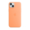 Apple iPhone 15 Plus MagSafe szilikon tok, narancssörbet