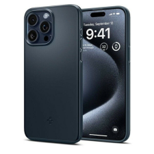  Apple iPhone 15 Pro Max, Műanyag hátlap védőtok, Spigen Thin Fit, sötétkék tok és táska