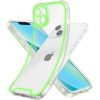  Apple iPhone 15, Szilikon tok, foszforeszkáló, sötétben világító, átlátszó/zöld