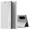  Apple iPhone 16 Plus, Oldalra nyíló tok, stand, Wooze Silver Line, világosszürke